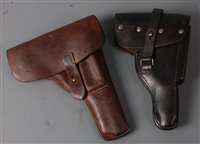 Lot 370 - An Austrian brown leather holster for the 1907...