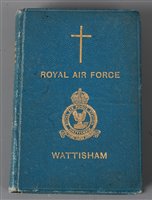 Lot 383 - A blue leather bound R.A.F. Wattisham Bible.