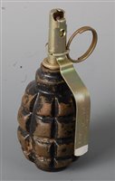 Lot 293 - A WW II deactivated Russian pineapple hand...