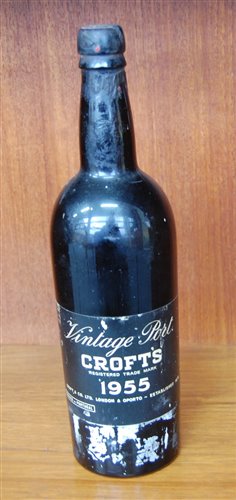 Lot 1256 - Croft's 1955 vintage Port, one bottle