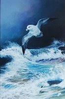 Lot 2551 - David Feather (1952-2005) - Lone seagull over...