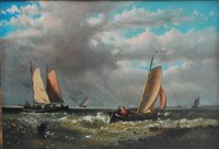 Lot 1442 - Abraham Hulk Snr (1813-1897) - Off the coast,...