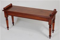 Lot 2649 - A Victorian style mahogany window seat, having...