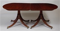 Lot 2653 - A 19th century mahogany twin pedestal dining...