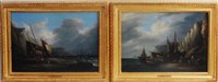 Lot 2587 - Edward Williams (1782-1855) - Pair; Scenes off...