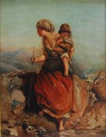 Lot 2540 - James John Hill (1811-1882) - Peasant woman...