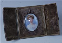 Lot 2431 - Circa 1900 school - Burt portrait of a maiden...