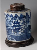 Lot 2446 - A circa 1800 Chinese export blue and white...