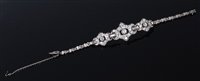 Lot 2178 - An Art Deco style diamond set bracelet, the...