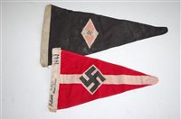 Lot 601 - A German Hitler Youth Pennant, 41cm, together...