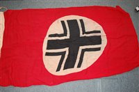 Lot 605 - A German vehicle unit location flag, 85 x 145cm.