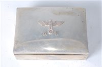 Lot 612 - A German silver table cigarette box of...