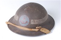 Lot 641 - A British Beach Groups steel helmet. (later...