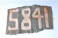 Lot 656 - A patch of canvas numbered 5841, possibly RFC....