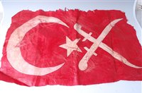 Lot 657 - A patch of canvas with Turkish Crescent and...