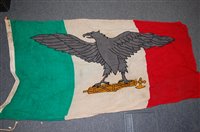 Lot 660 - An Italian Fascist RSI flag, stamped to the...