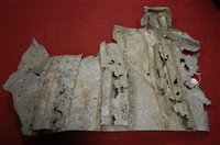 Lot 662 - A German aircraft panel with painted swatstika,...