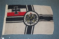 Lot 673 - An Imperial German flag, stamped to the...