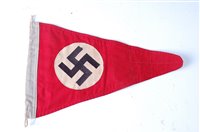 Lot 677 - A German NSDAP party double sided pennant.