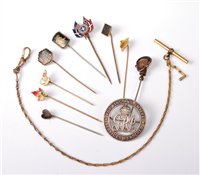 Lot 314 - A selection of stick pins to include a '14k'...