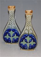 Lot 195 - A pair of Royal Doulton Lambeth stoneware...