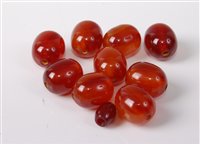 Lot 340 - A quantity of faux amber beads, approximately...