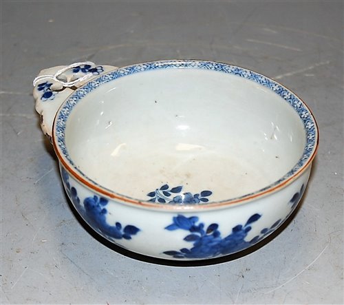 Lot 207 - A Chinese blue and white 'bleeding' bowl, 18th...