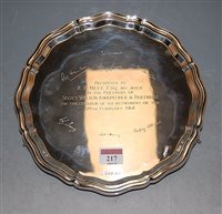 Lot 217 - A Viners of Sheffield silver salver, with...
