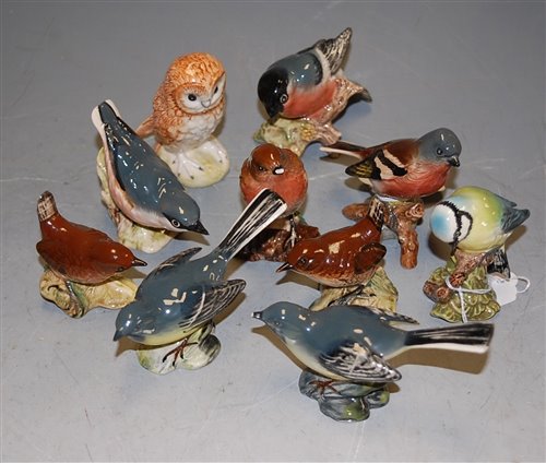 Lot 222 - Ten various Beswick bird ornaments, to include...