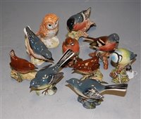 Lot 222 - Ten various Beswick bird ornaments, to include...