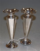 Lot 253 - A pair of silver specimen vases by The...