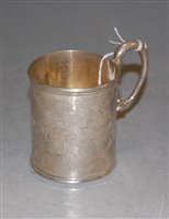 Lot 275 - A Victorian silver christening mug having...
