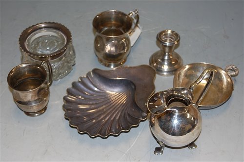 Lot 287 - Assorted silver and plated wares to include...