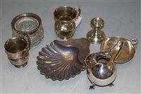 Lot 287 - Assorted silver and plated wares to include...