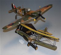 Lot 8 - A replica model of an RAF Hawker Hurricane MkI;...