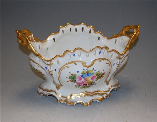 Lot 13 - A Limoges porcelain planter in the Rococo...