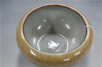 Lot 38 - A Chinese stoneware crackle glazed bowl,...