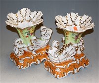 Lot 48 - A pair of modern Dresden style porcelain...