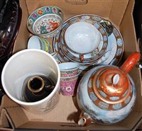 Lot 71 - Mixed ceramics, to include Japanese satsuma...