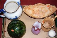 Lot 85 - Mixed lot, to include witches ball, Sylvac jug...