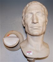 Lot 96 - An resin pedestal bust (heavily damaged)