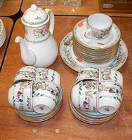Lot 142 - A Royal Worcester Christmas pattern part tea...