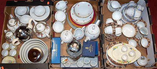 Lot 177 - Three boxes of mixed chinaware, to include...