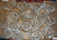 Lot 190 - A small box of cut crystal wine glasses and...