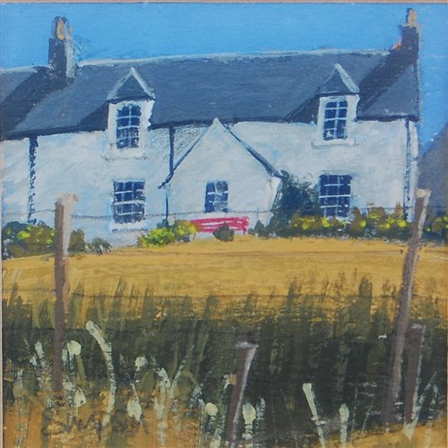 Lot 265 - Charles Simpson (b.1952) - White Cottage, oil...