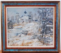 Lot 296 - Sergei Chepik (1953-2011) - Pskov, oil on...