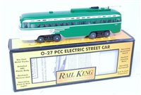 Lot 380 - Rail King by MTH green/cream San Francisco PCC...