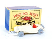 Lot 2301 - A Matchbox 1-75 series No. 19A MG sports car,...
