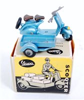Lot 2547 - A Tekno No. 444 Vespa Scooter, and side car...