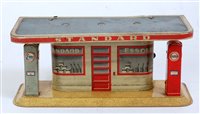Lot 3153 - A tinplate Standard Petrol garage fitted with...